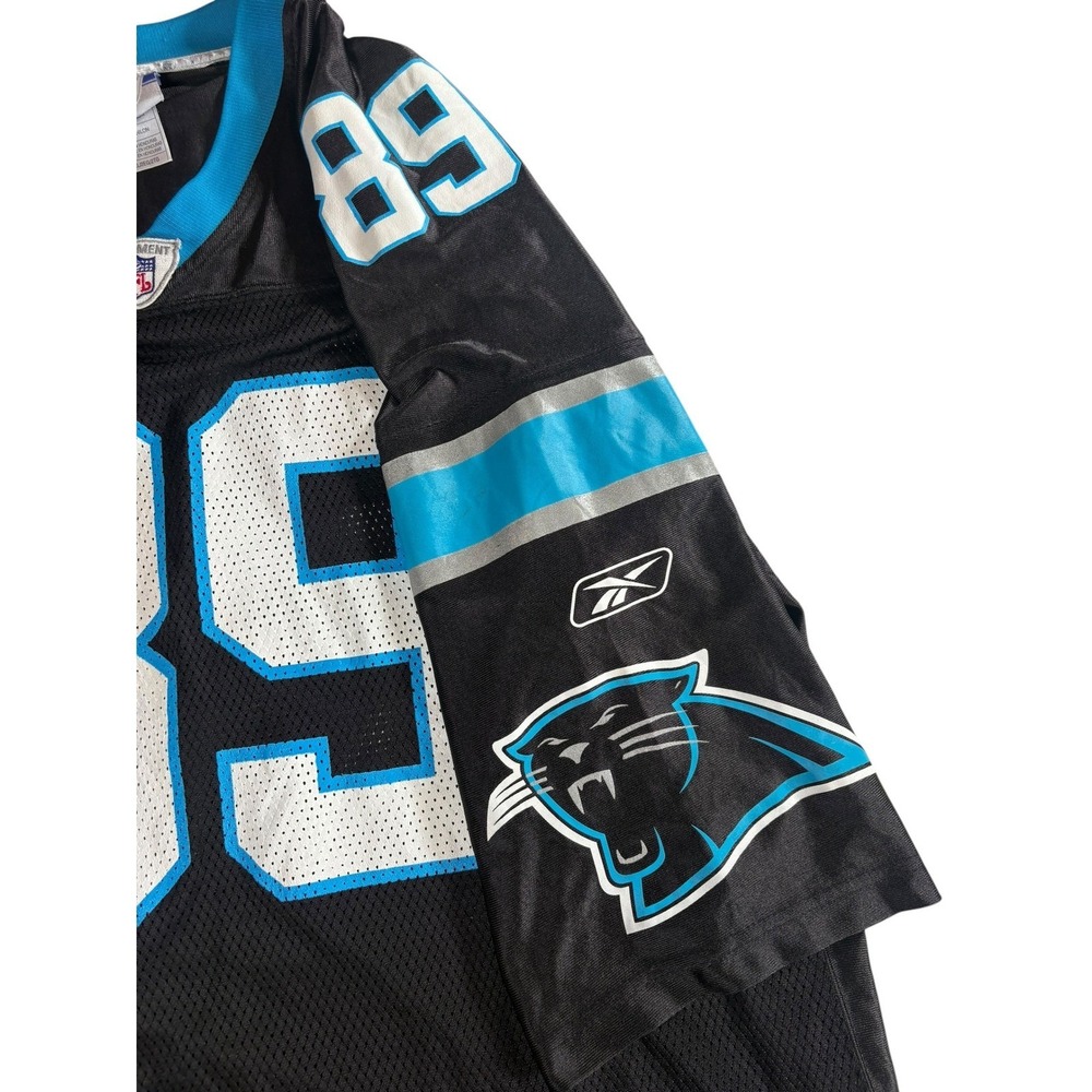 Reebok NFL Carolina Panthers Steve Smith 89 Jersey Mens XXL Black Mesh Football - Picture 8 of 13